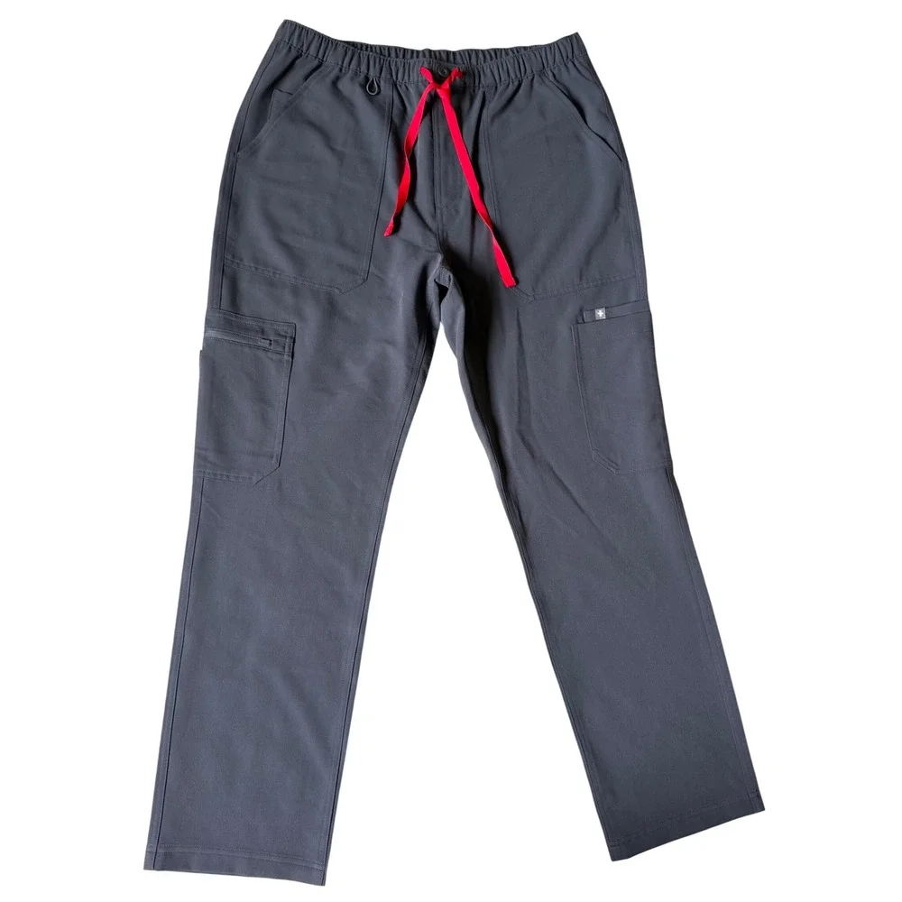 Figs Men's Scrub Pants NEW Cairo Zip Fly Gray Medium